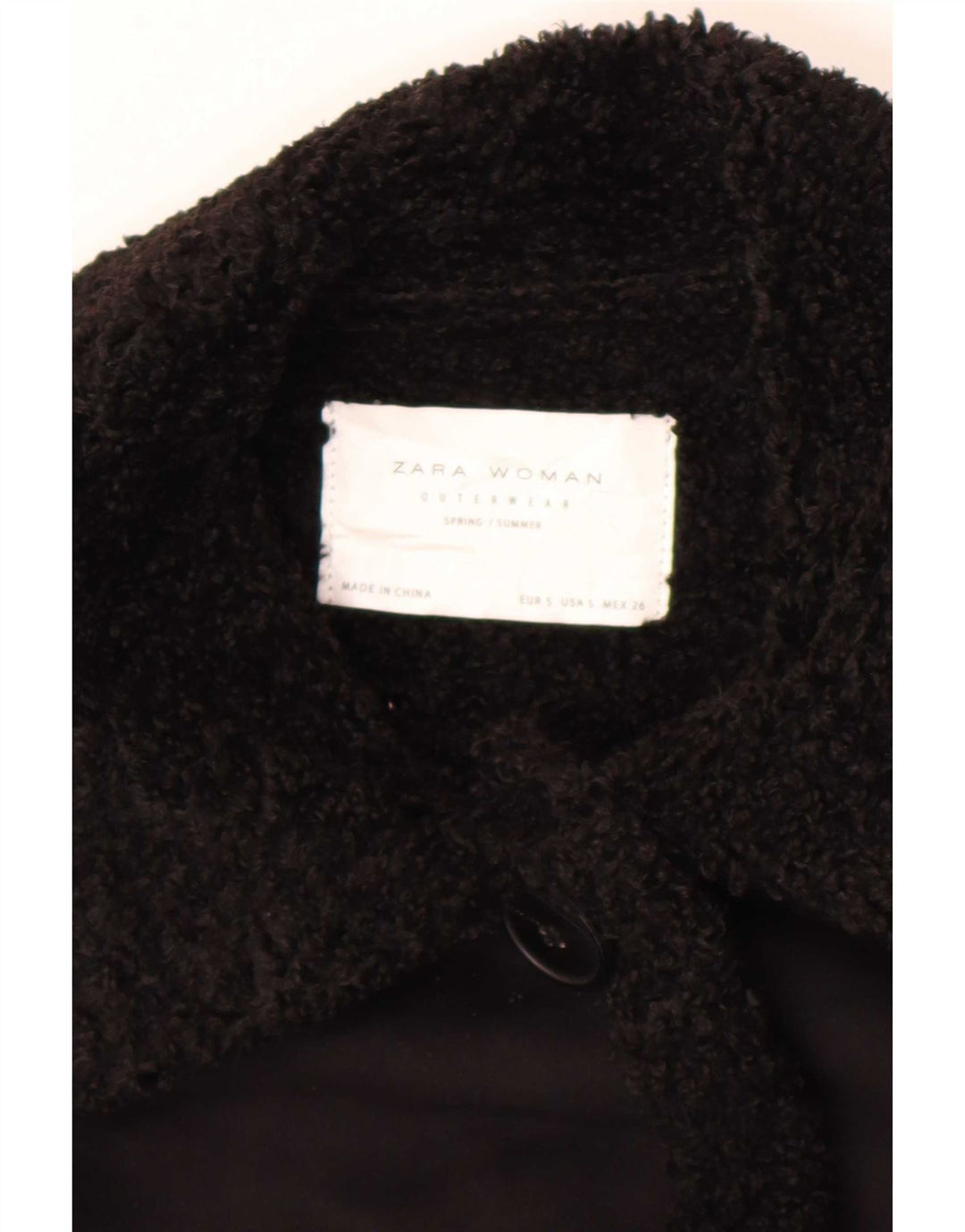 Pardesiu Sherpa pentru Damă Zara UK 10 Mic Negru