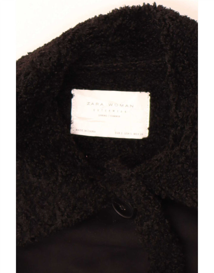 Pardesiu Sherpa pentru Damă Zara UK 10 Mic Negru