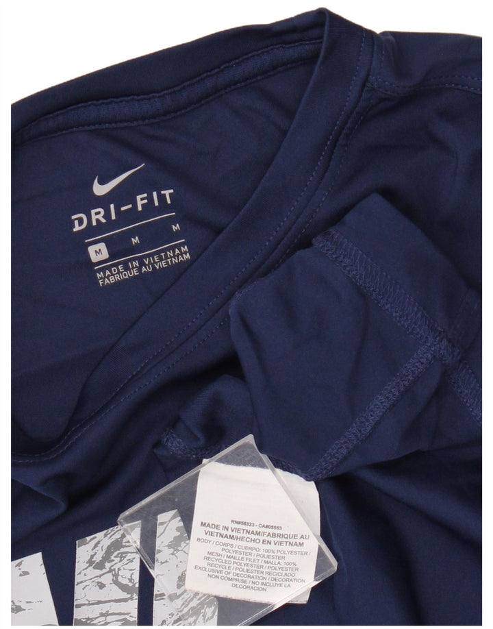 Tricou Nike Dri Fit Graphic Top cu mânecă lungă pentru băieți 10-11 ani, mediu bleumarin