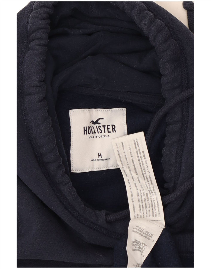 Pulover cu glugă cu grafic pentru femei HOLLISTER UK 14 Medium, bleumarin, bumbac