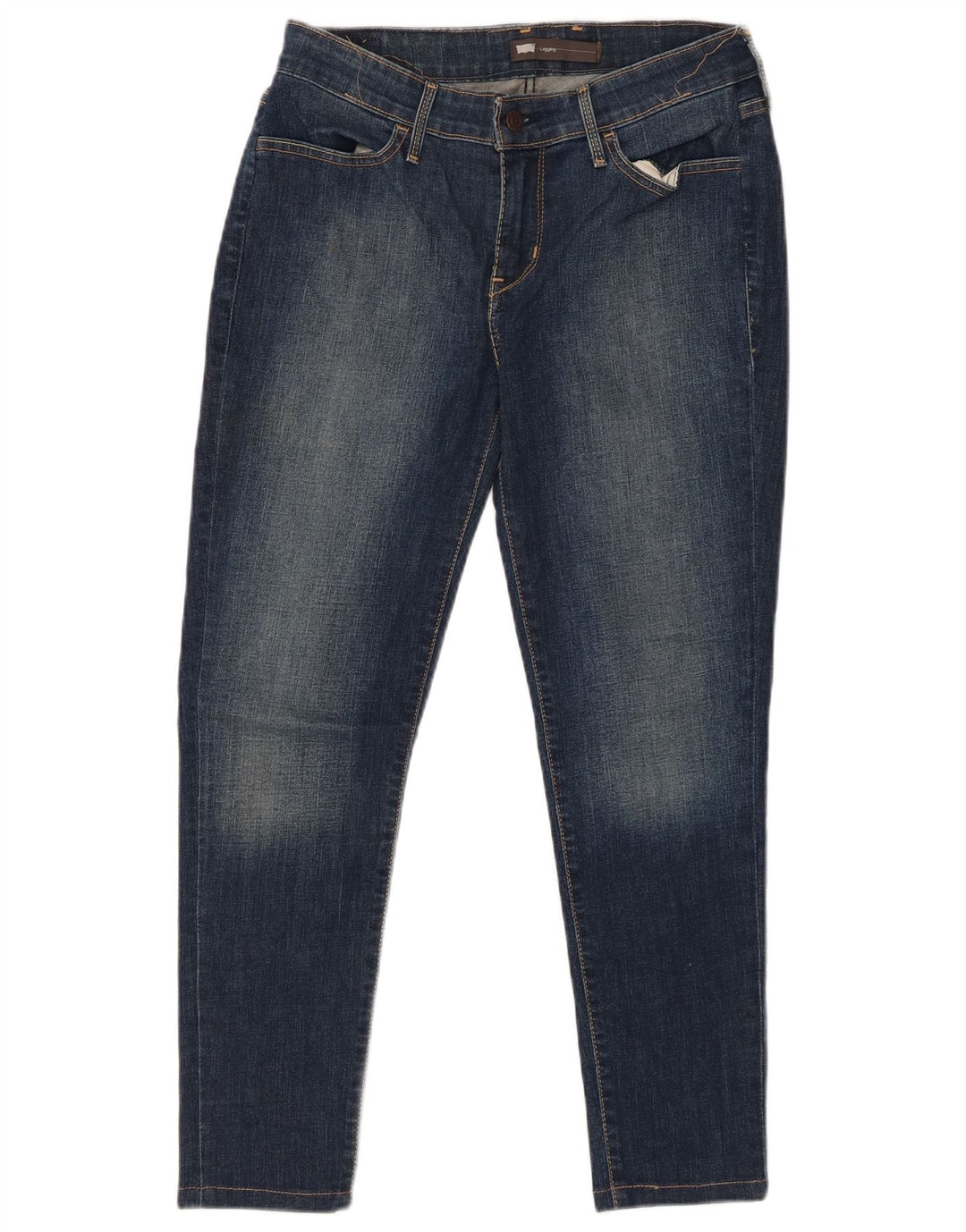 Blugi skinny cu jambiere scurte LEVI'S L30 L26 Bumbac albastru