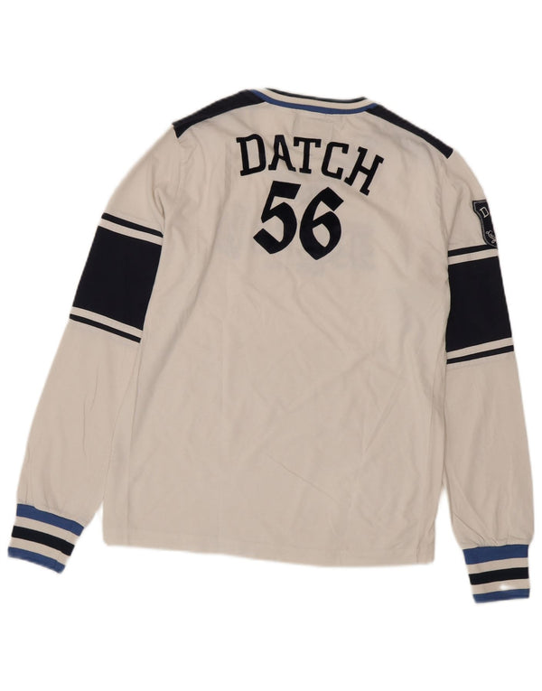 Datch pentru bărbați Muscle Graphic Top cu mânecă lungă UK 12 Medium White Colorblock