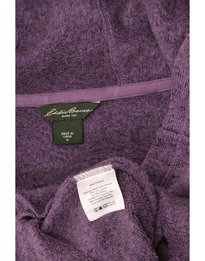 EDDIE BAUER Pulover cu glugă pentru femei UK 14 Poliester cu pături violet mediu