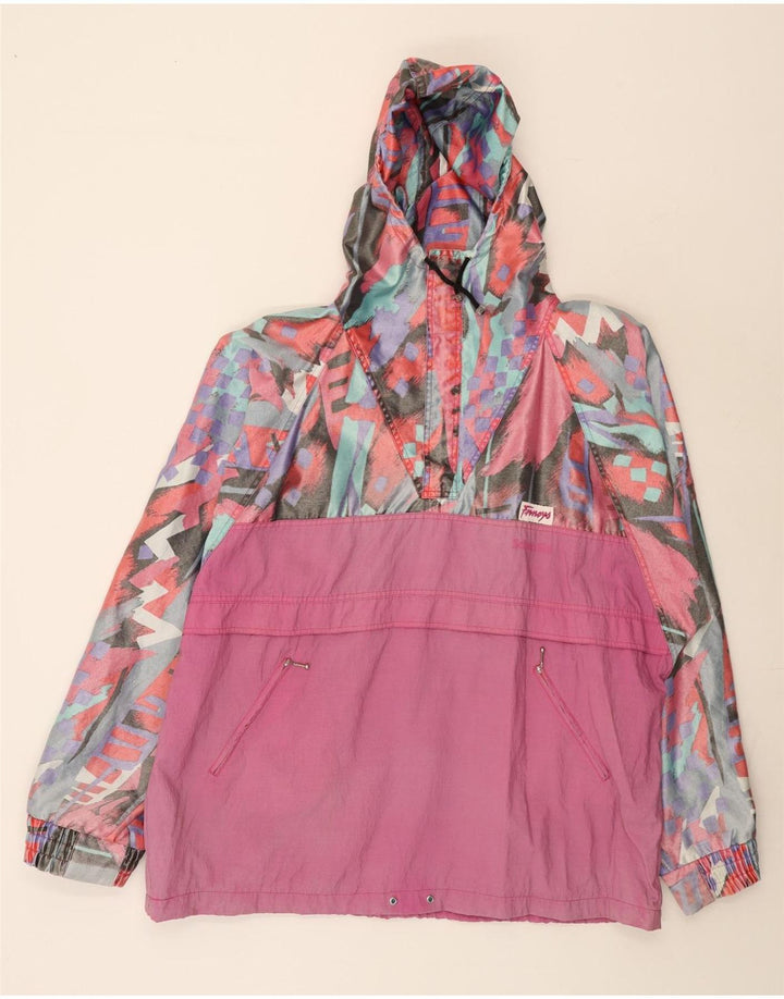 Jachetă de ploaie supradimensionată pentru femei Vintage UK 18 XL multicoloră