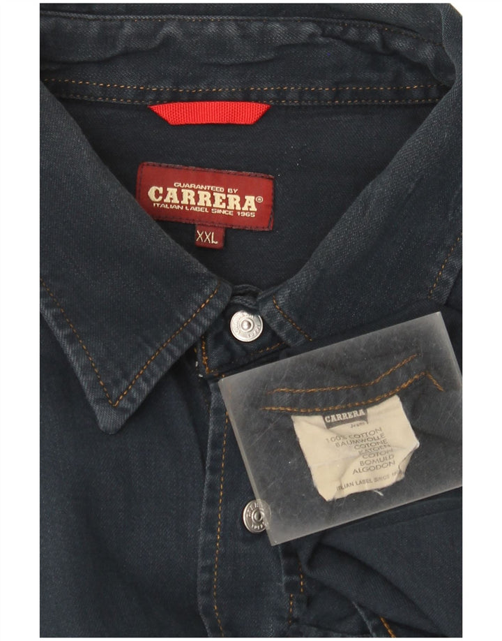 Cămașă de blugi pentru bărbați Carrera 2XL, bumbac bleumarin
