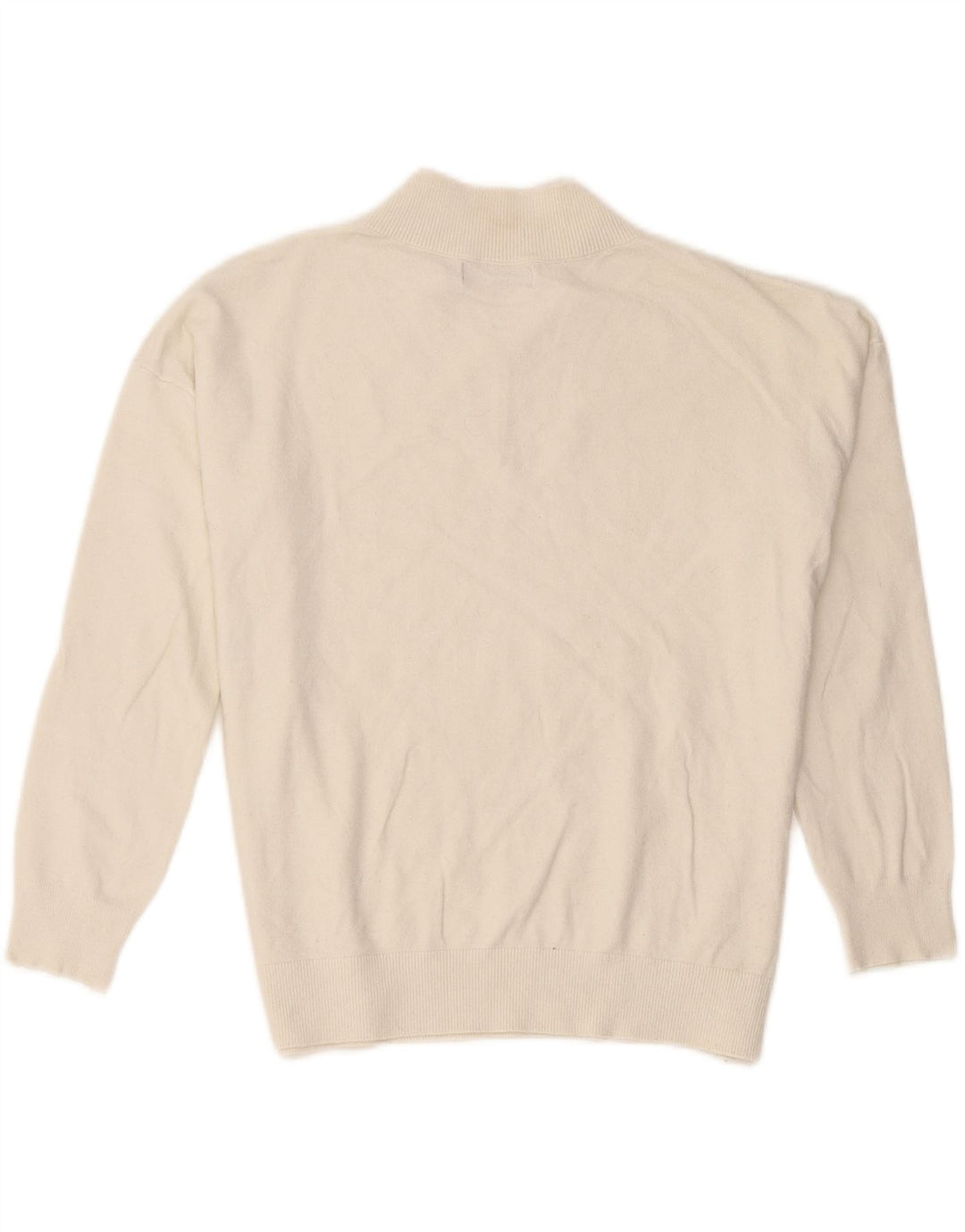 Pulover cu decolteu în V pentru femei Marks & Spencer UK 14 Medium Off White