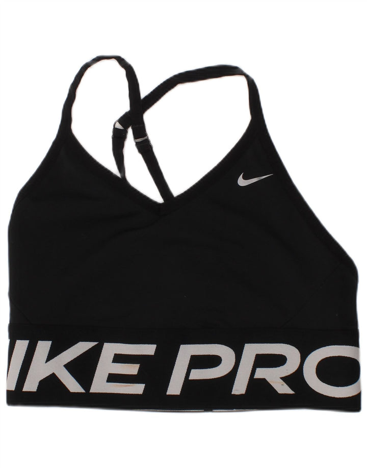 Sutien sport pentru femei Nike Dri Fit Graphic Top mare, poliester, negru