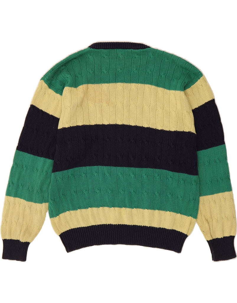MC NEAL Mens Crew Neck Jumper Sweater Medium Multicoloured Striped Cotton Vintage MC Neal and Second-Hand MC Neal from Messina Hembry 