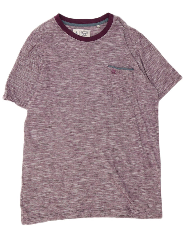 Tricou pentru bărbați Penguin Top mare mov bumbac cu pete