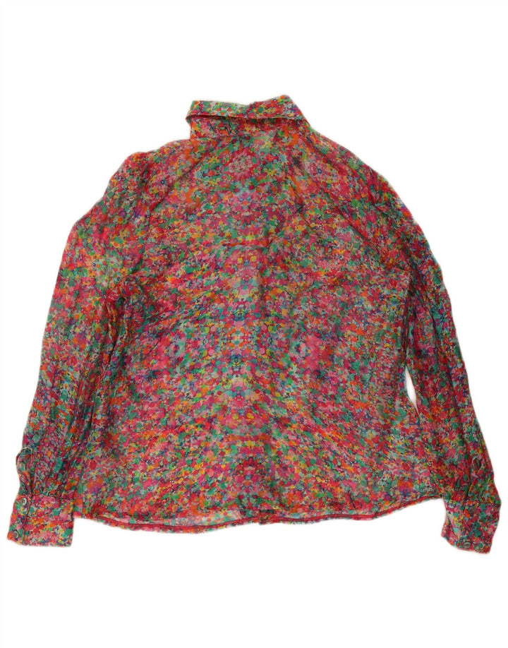 Cămașă Vintage pentru femei UK 14 Medium Multicolor Floral