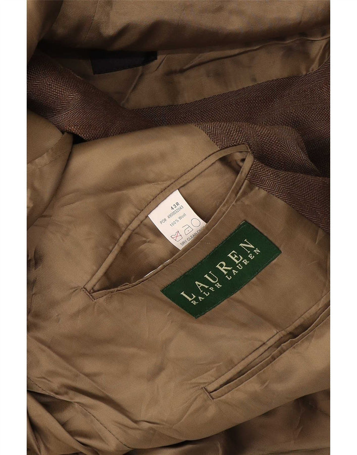 Jachetă pentru bărbați Ralph Lauren, cu 2 nasturi, UK 43, lână mare, bej, în spinare