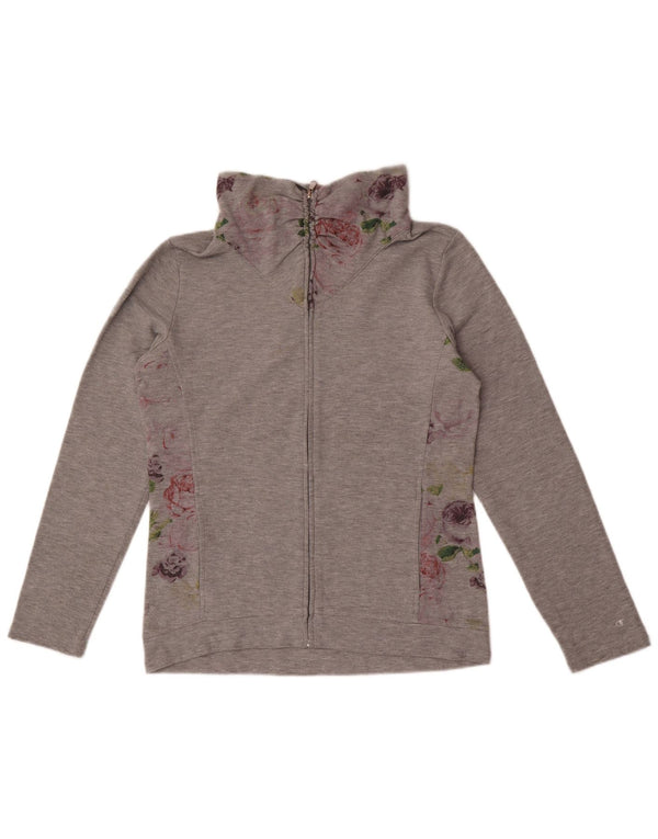 Jachetă de trening pentru femei Champion UK 14, bumbac floral, gri mediu