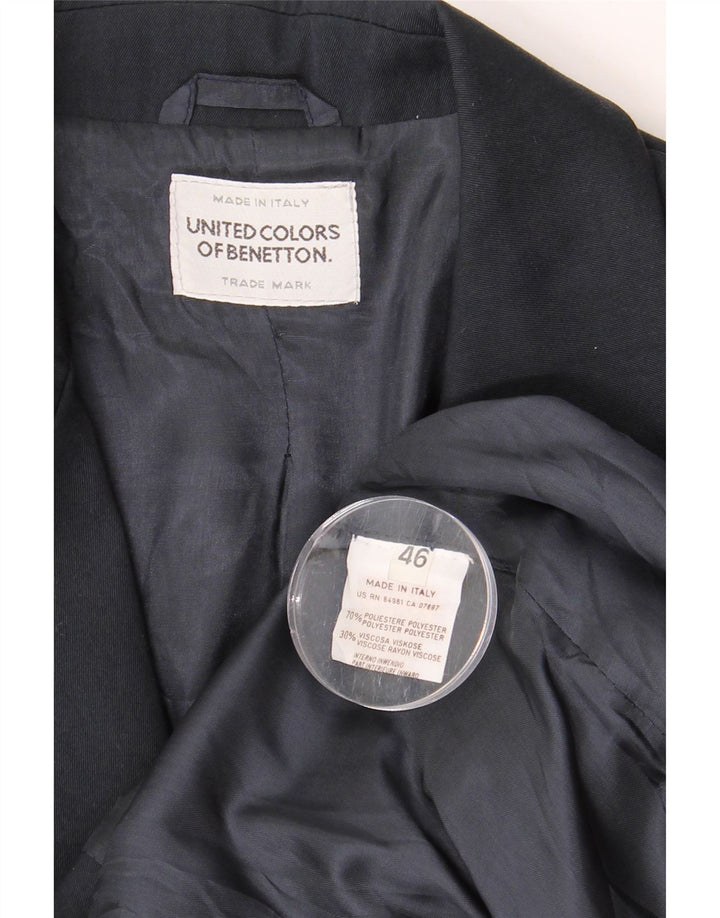 Jachetă pentru femei BENETTON cu 2 nasturi IT 46 Poliester mare bleumarin