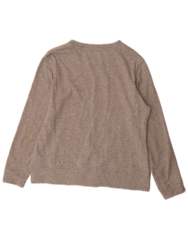 Pulover de hanorac grafic Adidas pentru femei UK 16/18 mare bumbac gri