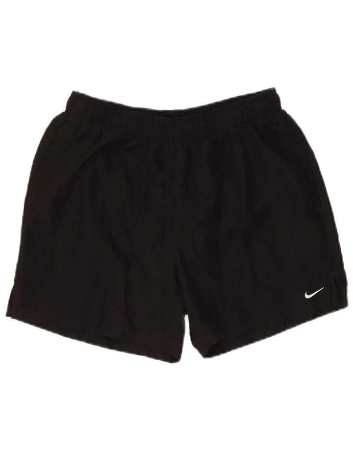 Pantaloni scurți sport Nike pentru bărbați, poliester mediu negru