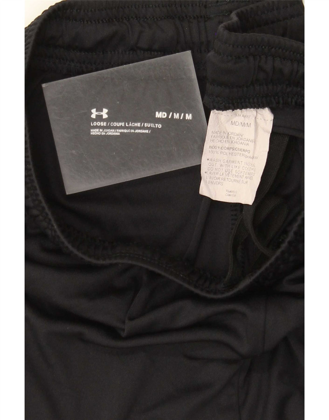 Pantaloni scurți sport grafic Under Armour pentru bărbați, poliester mediu negru