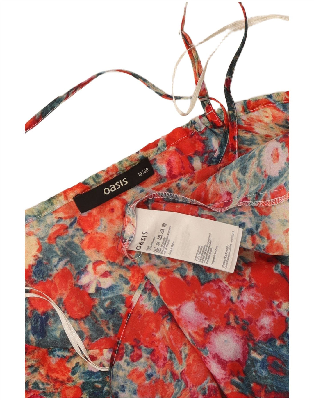 Oasis Womens Cami Top UK 10 Small Multicolor Floral Poliester