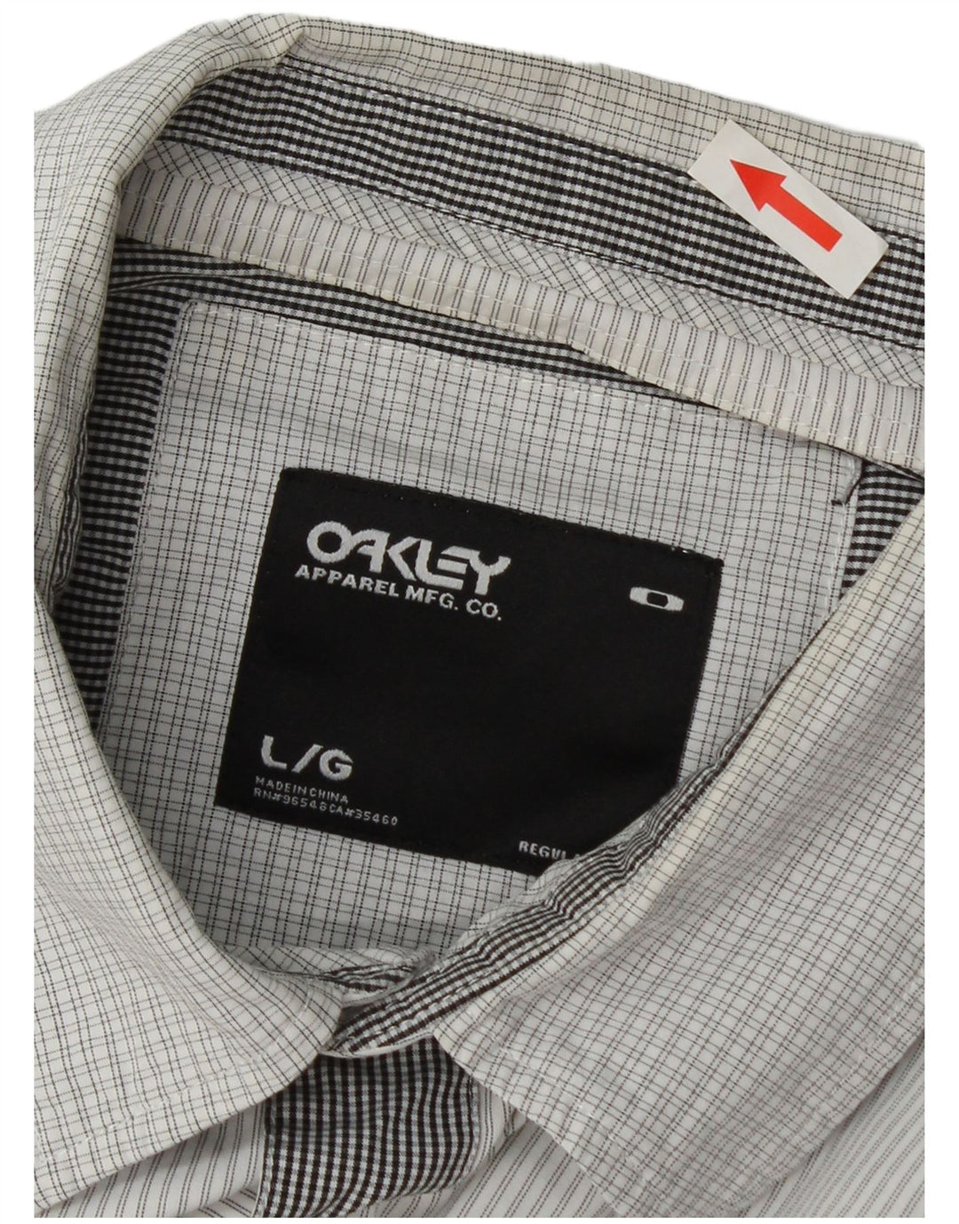 Cămașă Oakley pentru bărbați, mare, albă, cu patchwork