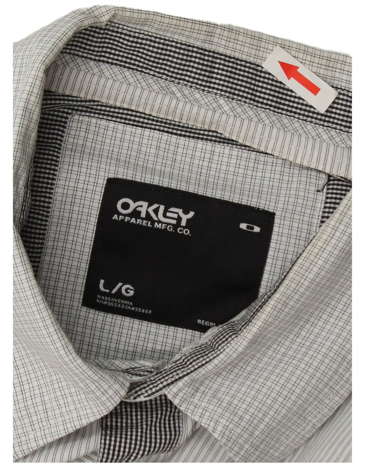 Cămașă Oakley pentru bărbați, mare, albă, cu patchwork