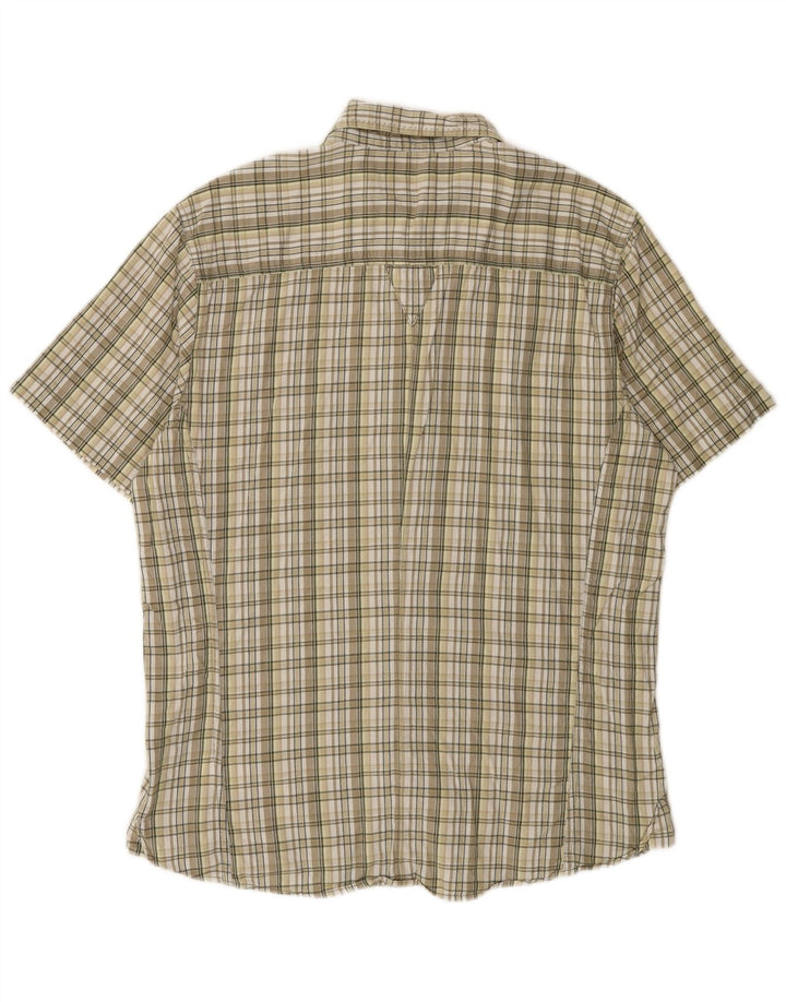 Cămașă cu mânecă scurtă pentru bărbați Wrangler XL, bumbac cu carouri bej
