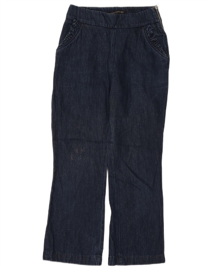 Blugi Zara Femei Bootcut XS W24 L26 Bleumarin