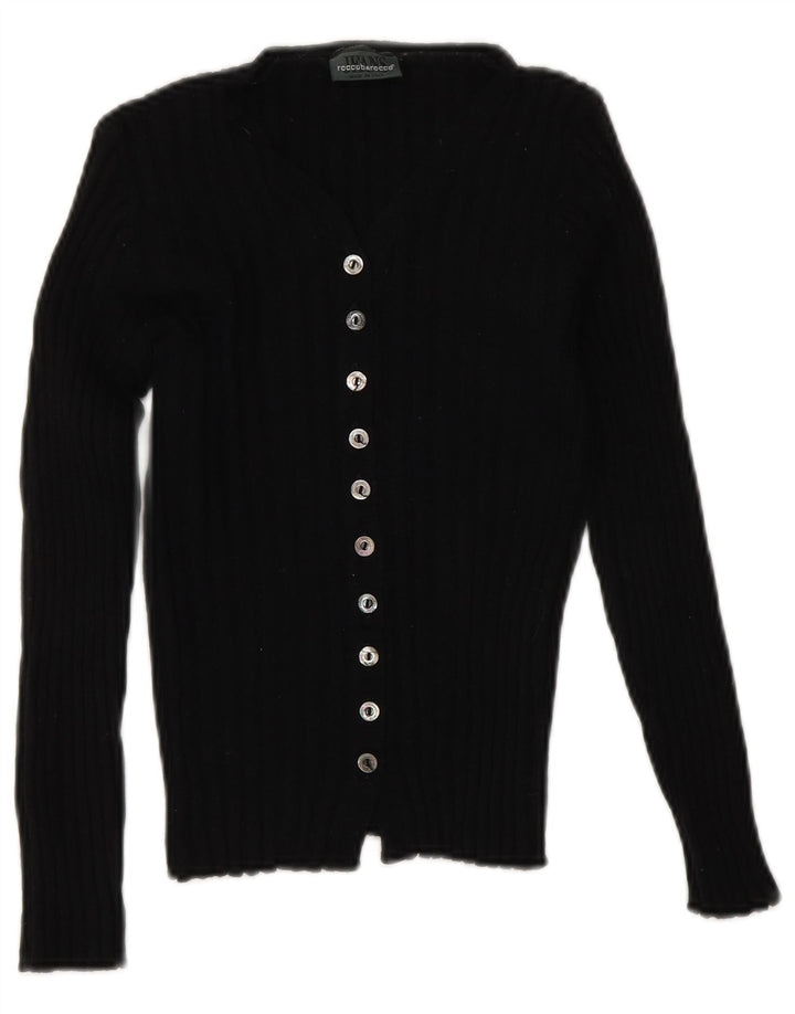 Pulover cardigan crop pentru femei Roccobarocco IT 42 Medium Black