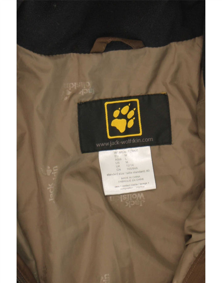 Jack Wolfskin Jachetă căptușită cu glugă pentru femei UK 12/14 Poliester maro mediu