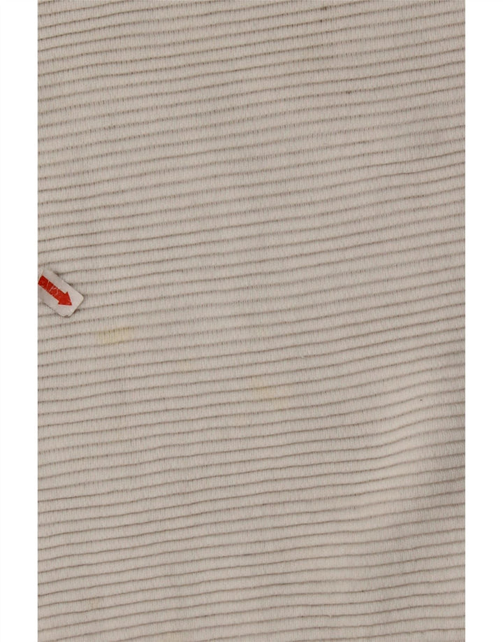 FRENCH CONNECTION Pulover pentru femei cu gâtul cu barca UK 10 Small White