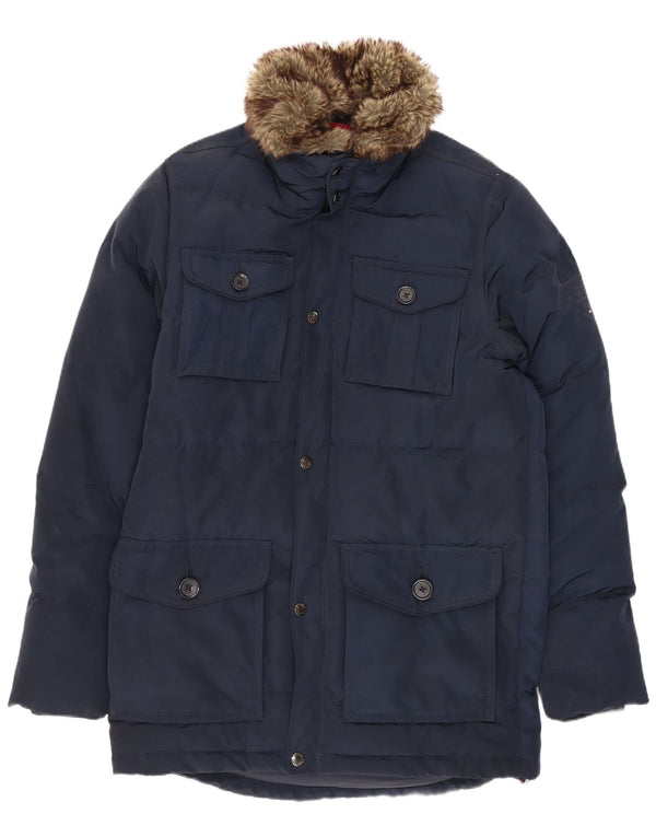 Palton căptușit pentru bărbați Tommy Hilfiger UK 36 Poliester bleumarin mic