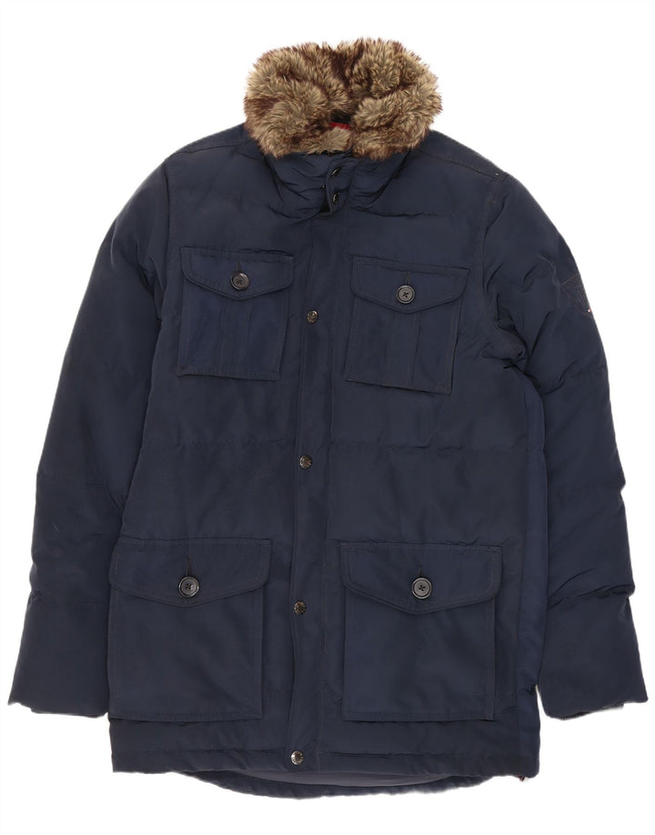 Palton căptușit pentru bărbați Tommy Hilfiger UK 36 Poliester bleumarin mic
