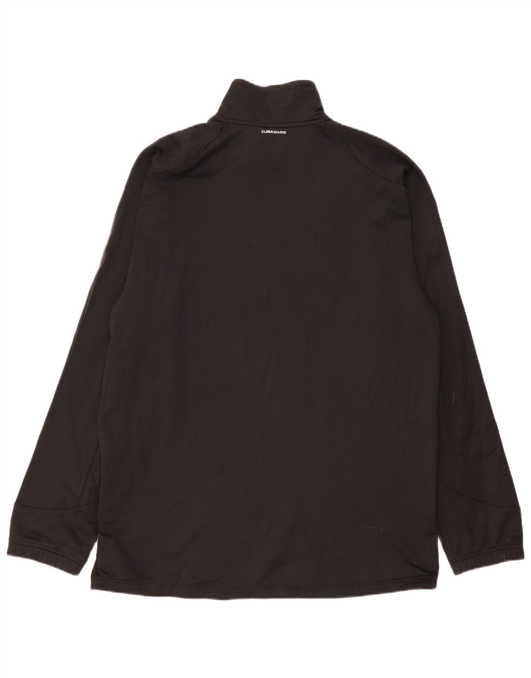 Pulover ADIDAS Climawarm pentru bărbați, cu fermoar și gât, XL, poliester negru