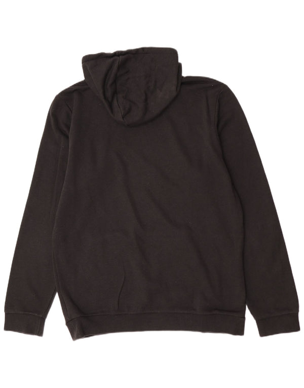Pulover cu glugă cu grafic pentru bărbați Adidas, bumbac mediu negru