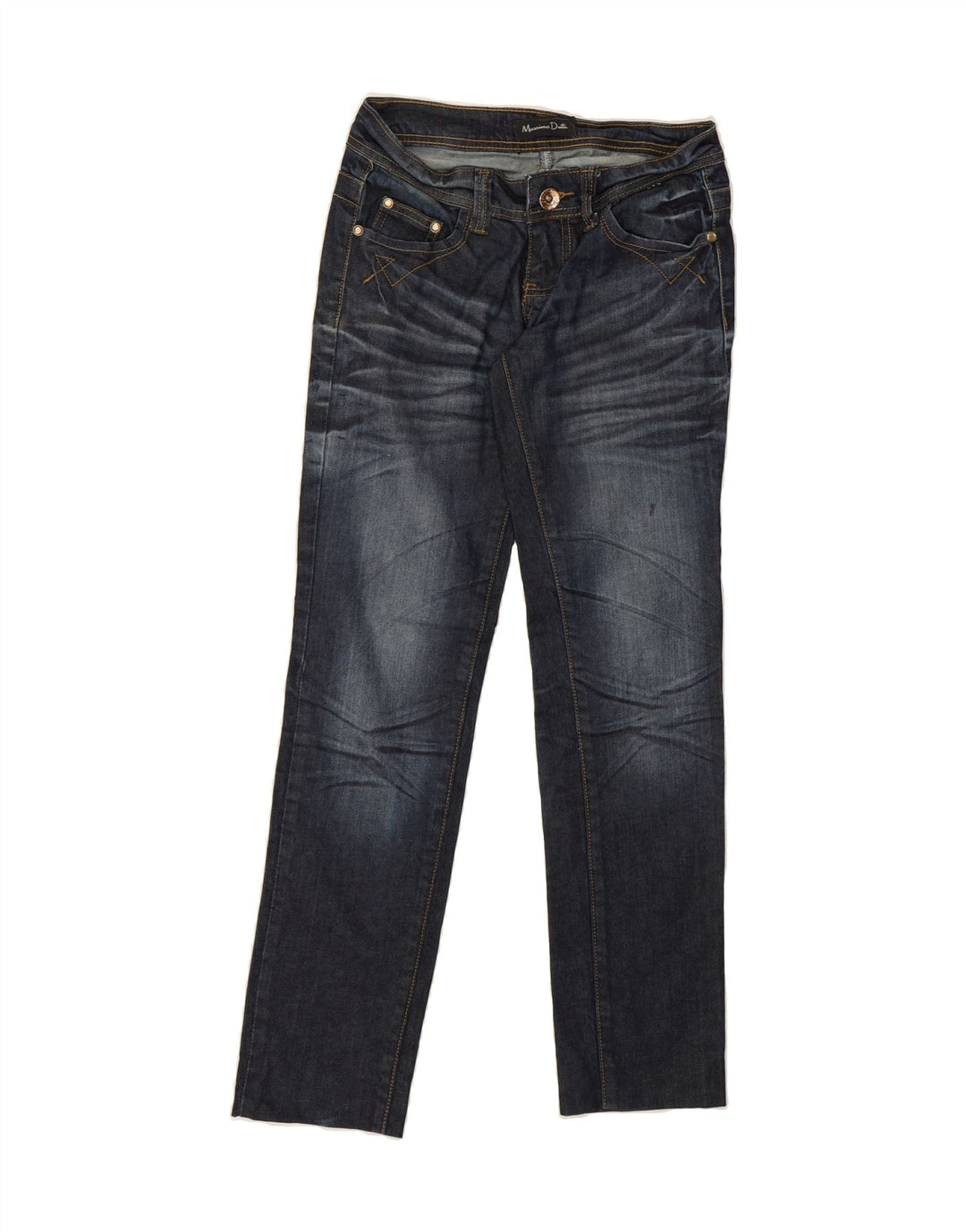 MASSIMO DUTTI Womens Slim Jeans W26 L28 Navy Blue Cotton Vintage Massimo Dutti and Second-Hand Massimo Dutti from Messina Hembry 