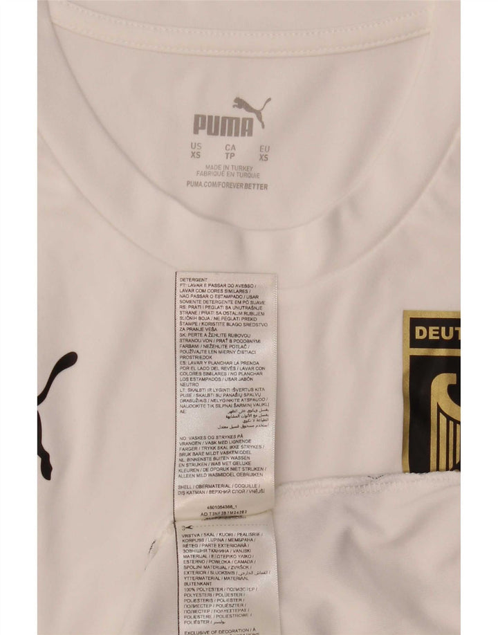 Tricou grafic Puma Deutshland pentru bărbați Top XS poliester alb