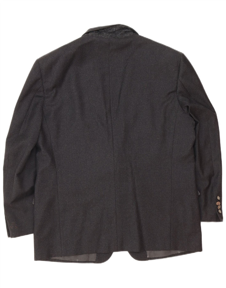 Jachetă blazer Yves Saint Laurent pentru bărbați, cu 2 nasturi, IT 56 3XL, lână gri, clasică