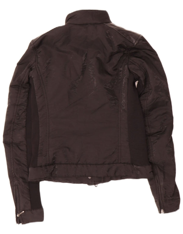 Jachetă Cruz Crop Racer pentru femei Refrigiwear UK 10 Small Black Polyvinyl