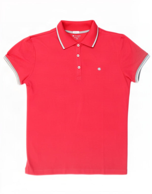 Tricou polo Champion Heritage pentru femei UK 18 XL, bumbac roșu