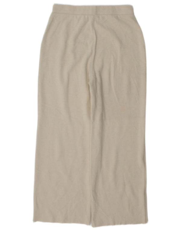 Pantaloni de trening din tricot Zara pentru femei UK 10 Small Off White