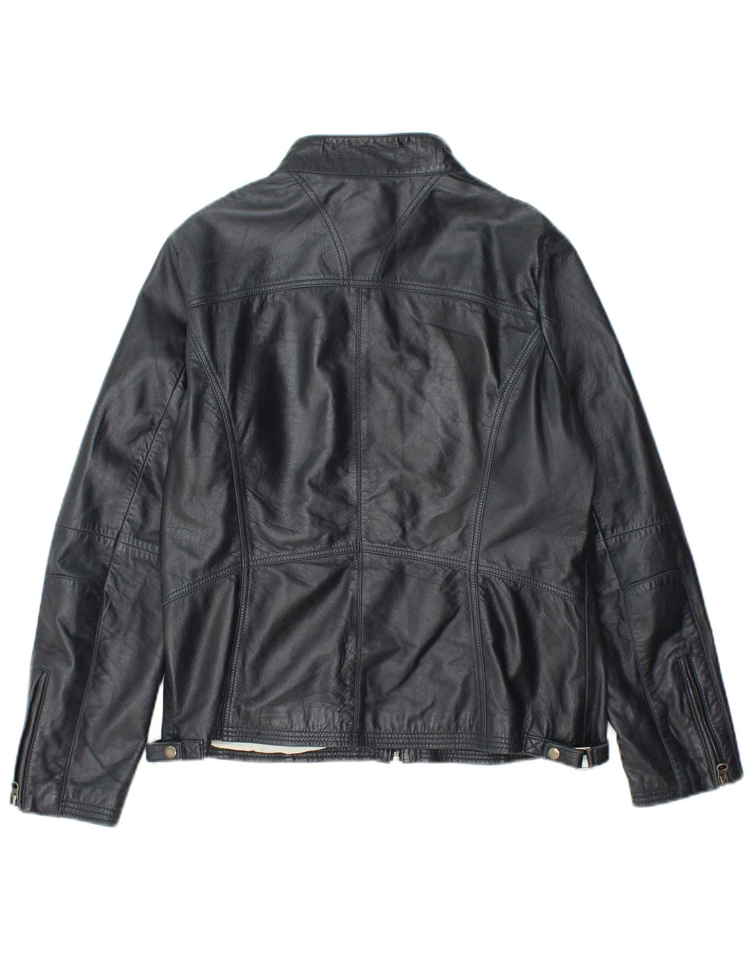 Geacă de piele vintage pentru femei IT 48 XL din piele bleumarin