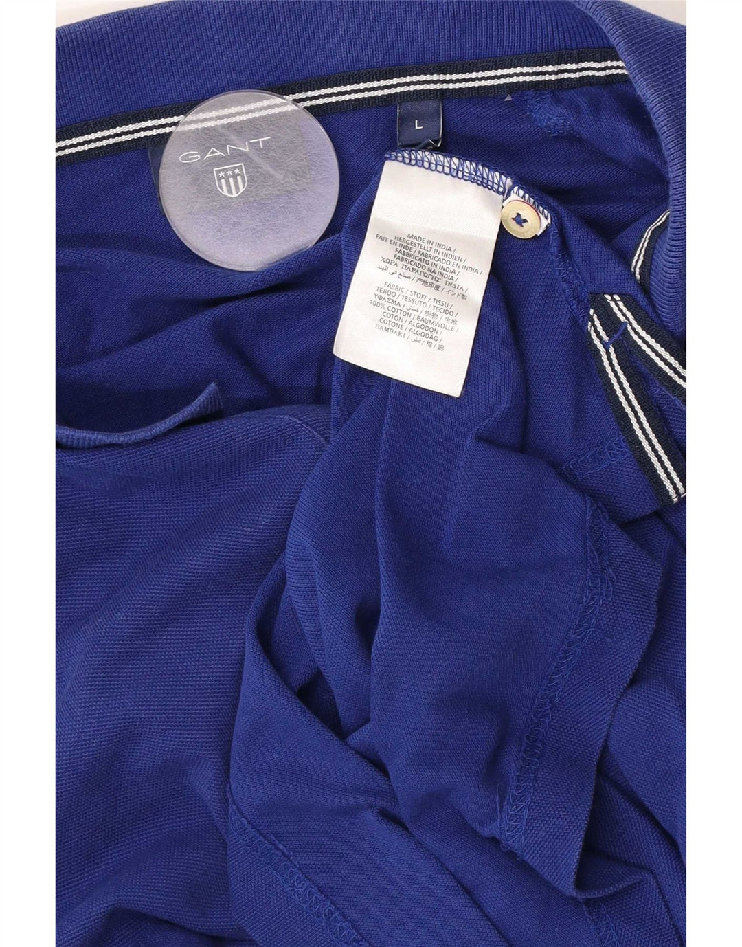 Tricou polo pentru bărbați Gant, mare, albastru, bumbac