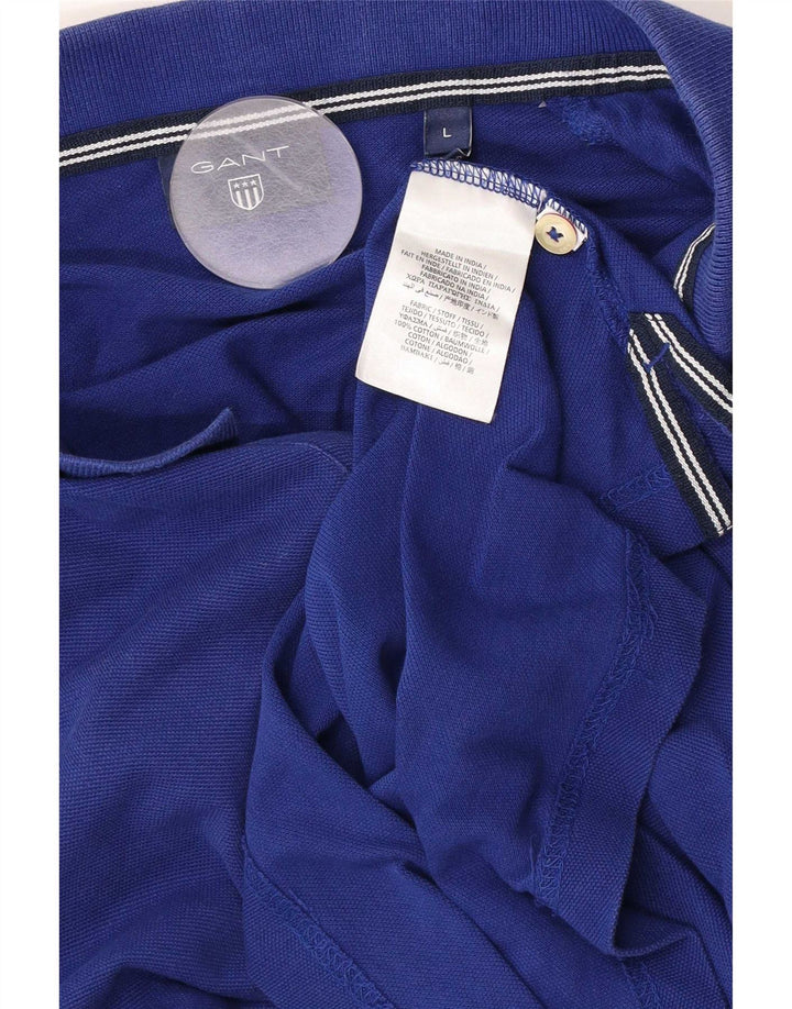 Tricou polo pentru bărbați Gant, mare, albastru, bumbac
