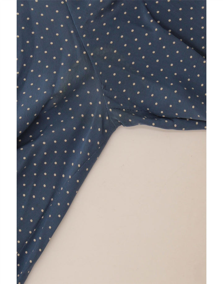 Rochie A-Line Vintage pentru femei UK 12 Medium Blue Spotted