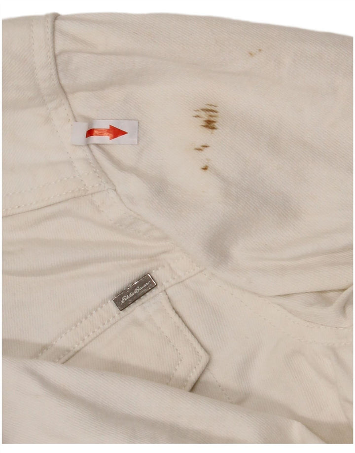 Jachetă de blugi pentru femei Eddie Bauer UK 14, mare, alb, bumbac