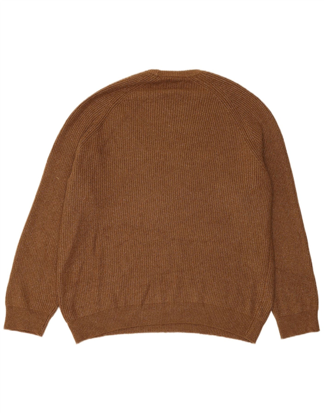 Pulover pentru bărbați Marks & Spencer, cu gât roșu, 3XL, poliamidă maro cu pete