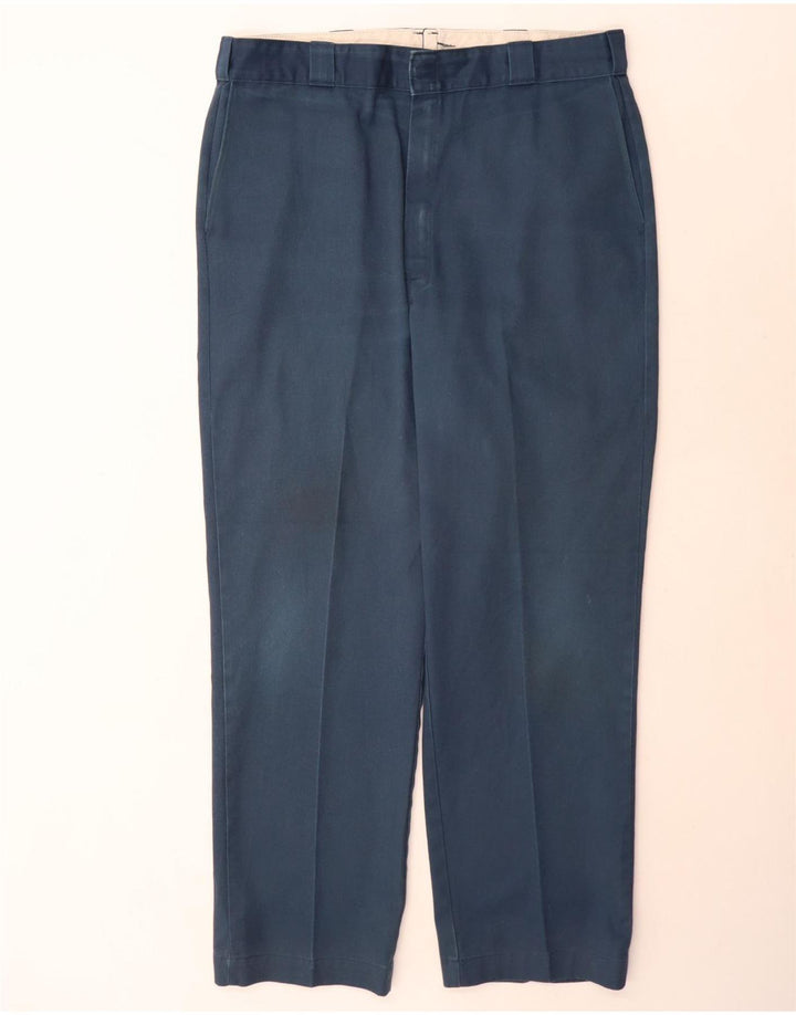 Pantaloni chino drepți pentru bărbați Dickies L40 L32 Poliester bleumarin