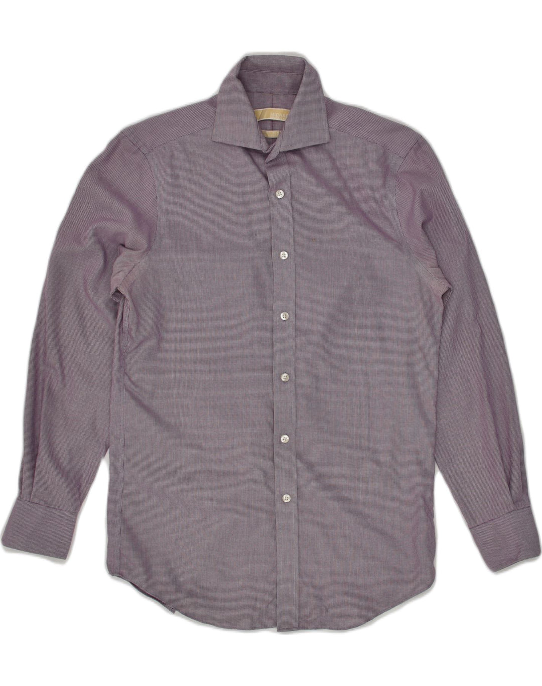 MICHAEL KORS Mens Shirt Size 14 1/2 Small Purple Cotton | Vintage Michael Kors | Thrift | Second-Hand Michael Kors | Used Clothing | Messina Hembry 