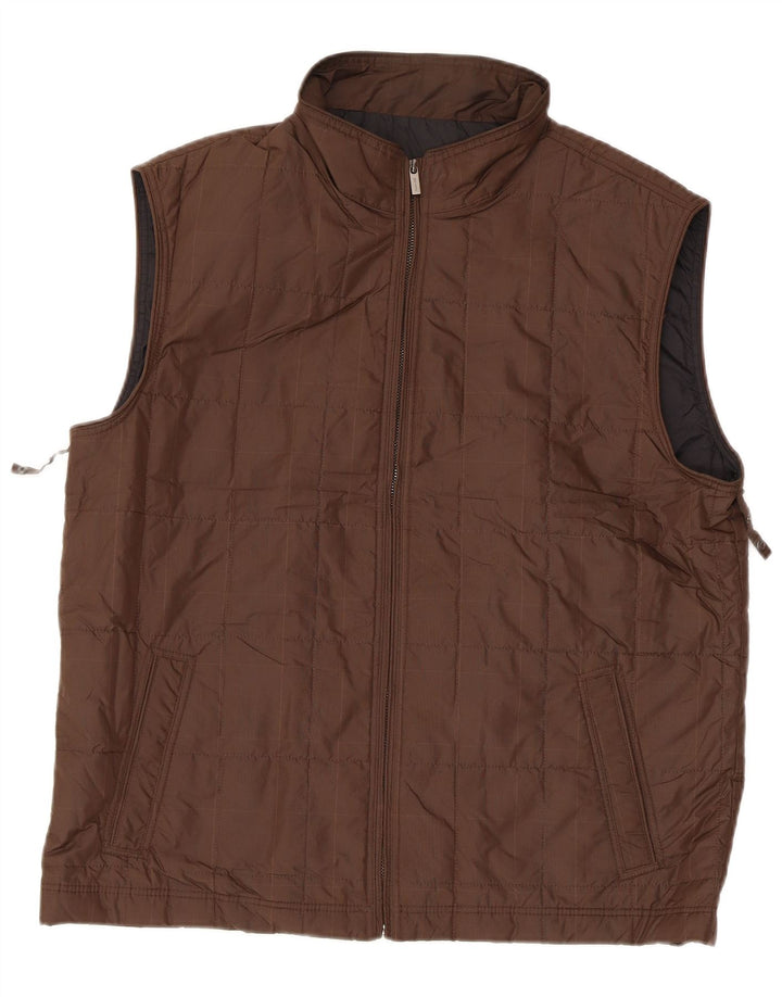 MASSIMO DUTTI Gilet căptușit pentru bărbați UK 40 Large Brown