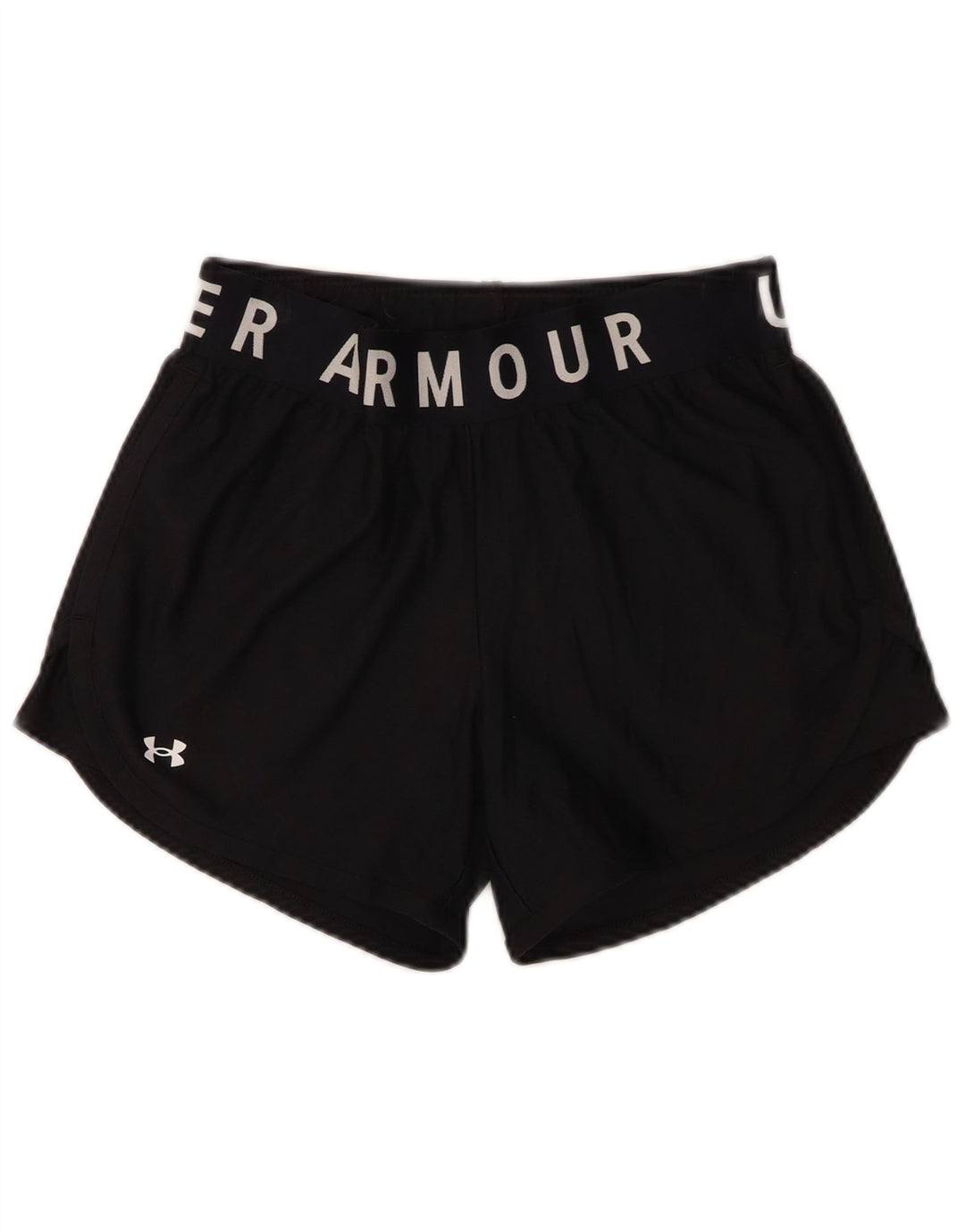 Pantaloni scurti de sport grafic Under Armour pentru femei UK 10 Small Black Poliester