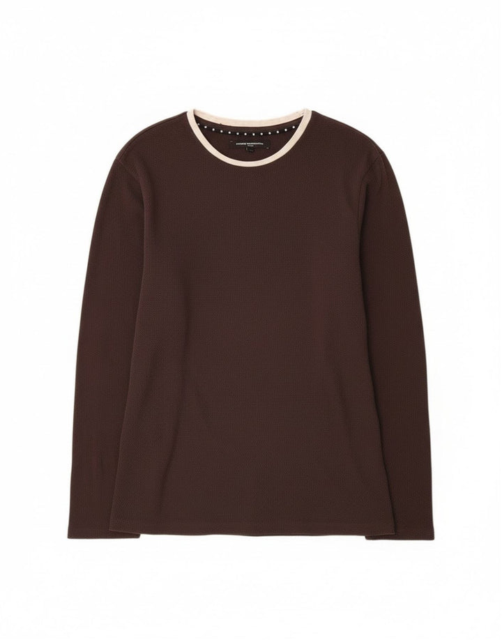 Top pentru bărbați French Connection cu mânecă lungă, mare, gri, bumbac