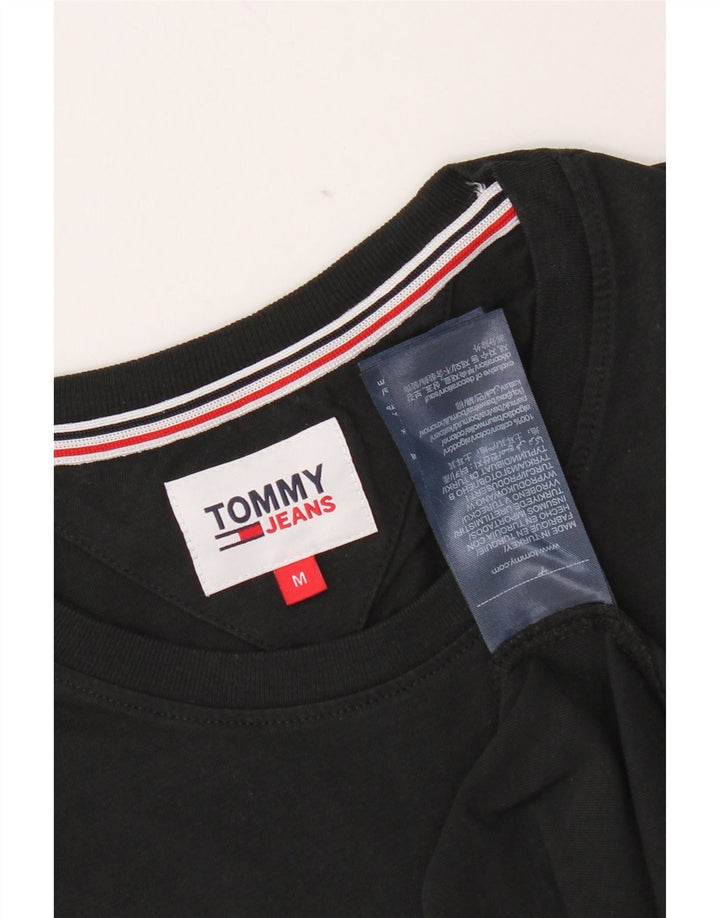Tricou Tommy Hilfiger pentru bărbați Top mediu din bumbac negru